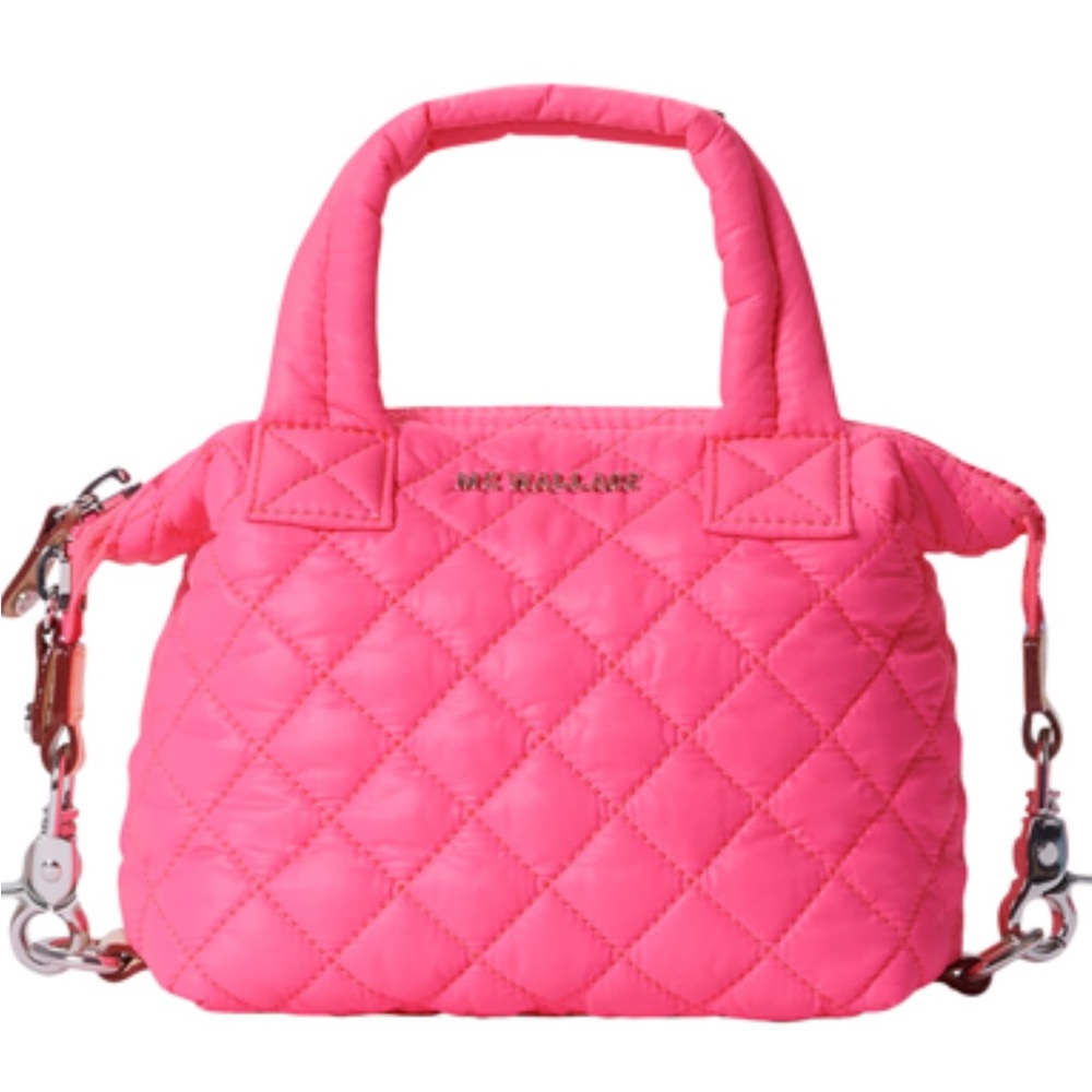 MZ Wallace Micro Sutton Tote in Neon Pink